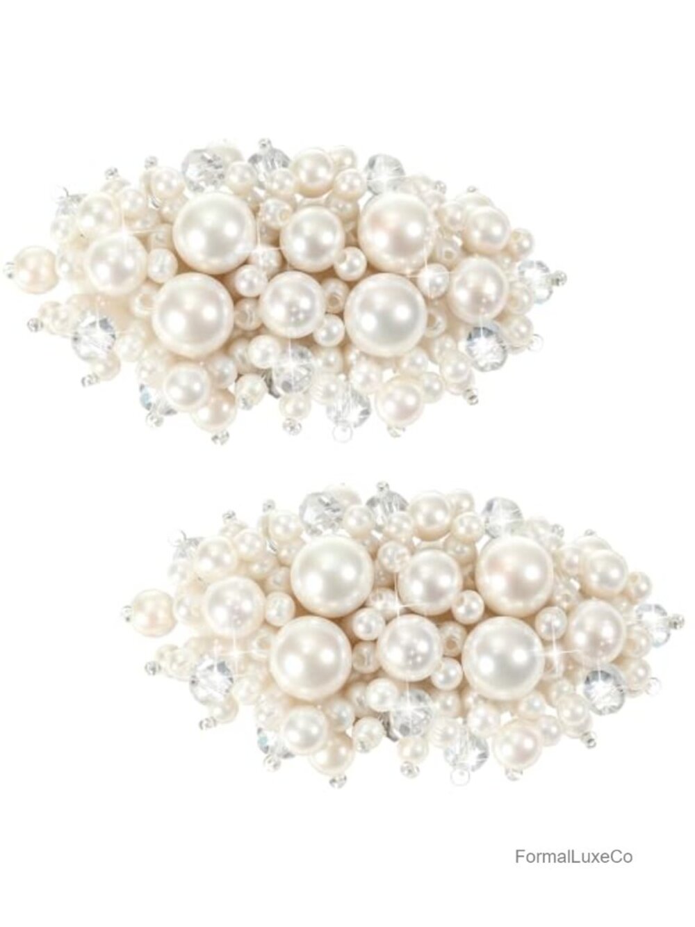 Pearl Shoe Clips for Dress Shoes, Clip On Shoe Embellishments, 1 Pair